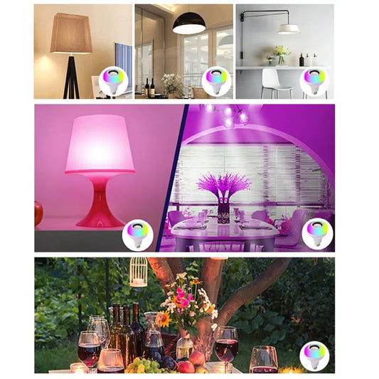 Bluetooth Speaker Bulb Smart LED RGB + Remote Control Wireless